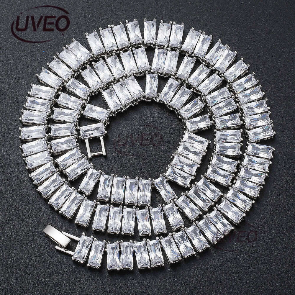 Designer Luxury Necklace 10mm square rock candy Ice out VVS Moissanite Men Women's Hip Hop tennis chain Free delivery