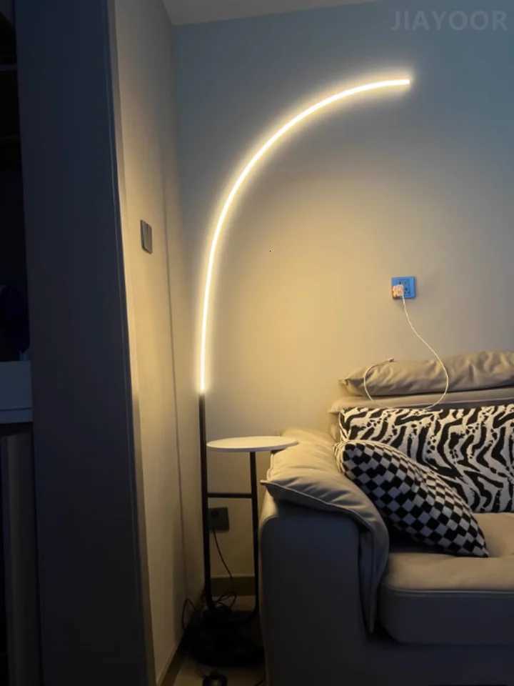 Nordic Living Room Floor Lamp Sofa Side Standing Lamp Simple Shelf Lamp Bedroom Bedside Lamp Study Fishing Light LED M251119
