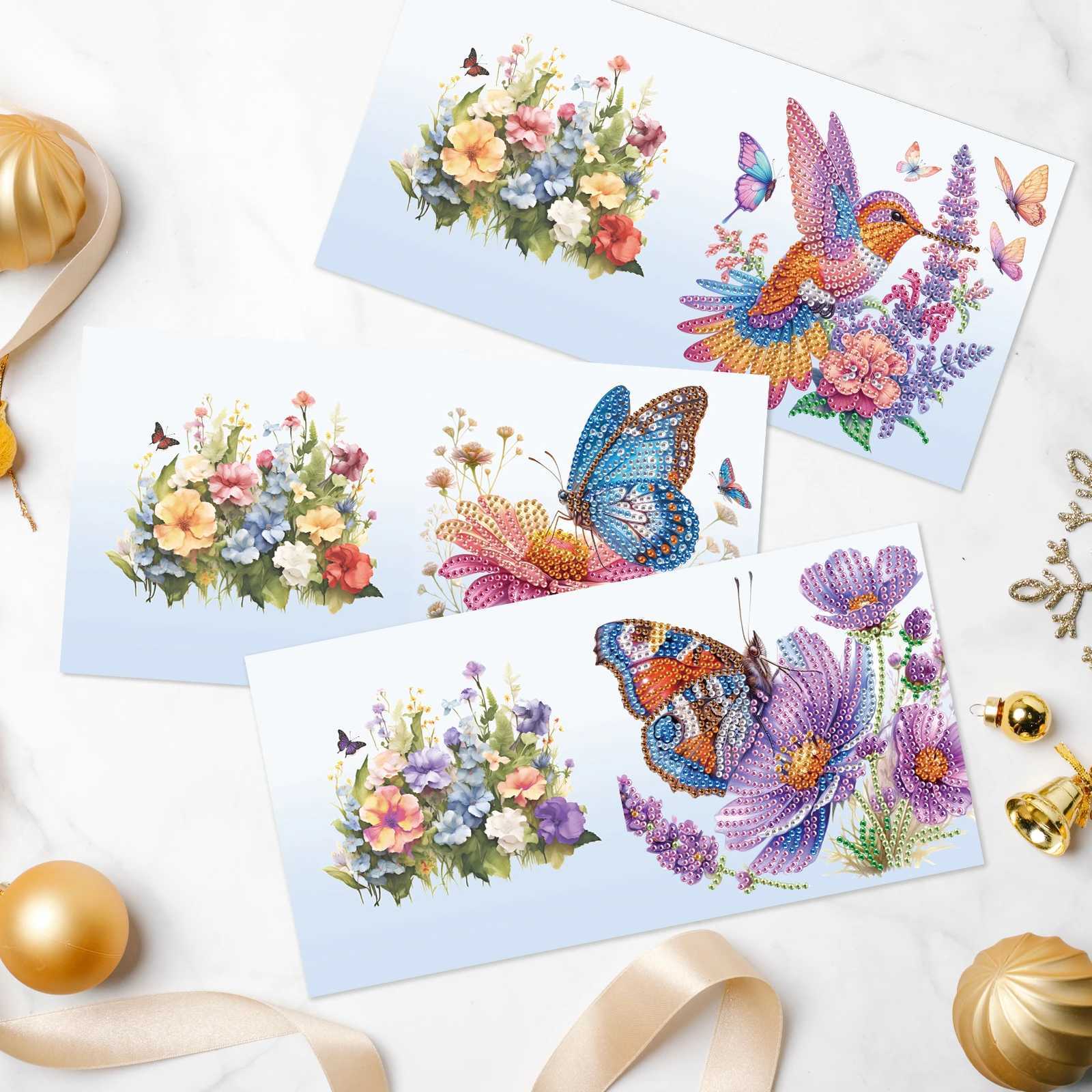 6Pcs Diamond Art Painting Greeting Cards KitsDIY Animals Handmade Festival Greeting Diamond Art Birthday Creative Cards Gifts G251119