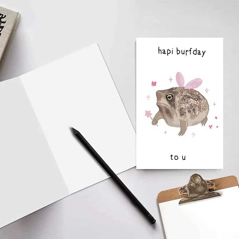 1 Funny Birthday Card Creative Greeting Card with Funny Frog Pictures A unique gift for family friends colleagues besties G251119