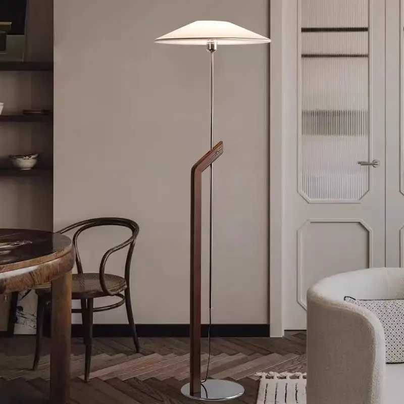 Mid - Century Floor Lamp Hanging Umbrella Style Living Room Beside Sofa Wabi - Sabi Style Bedroom Height Adjustable Floor Lamp M251119
