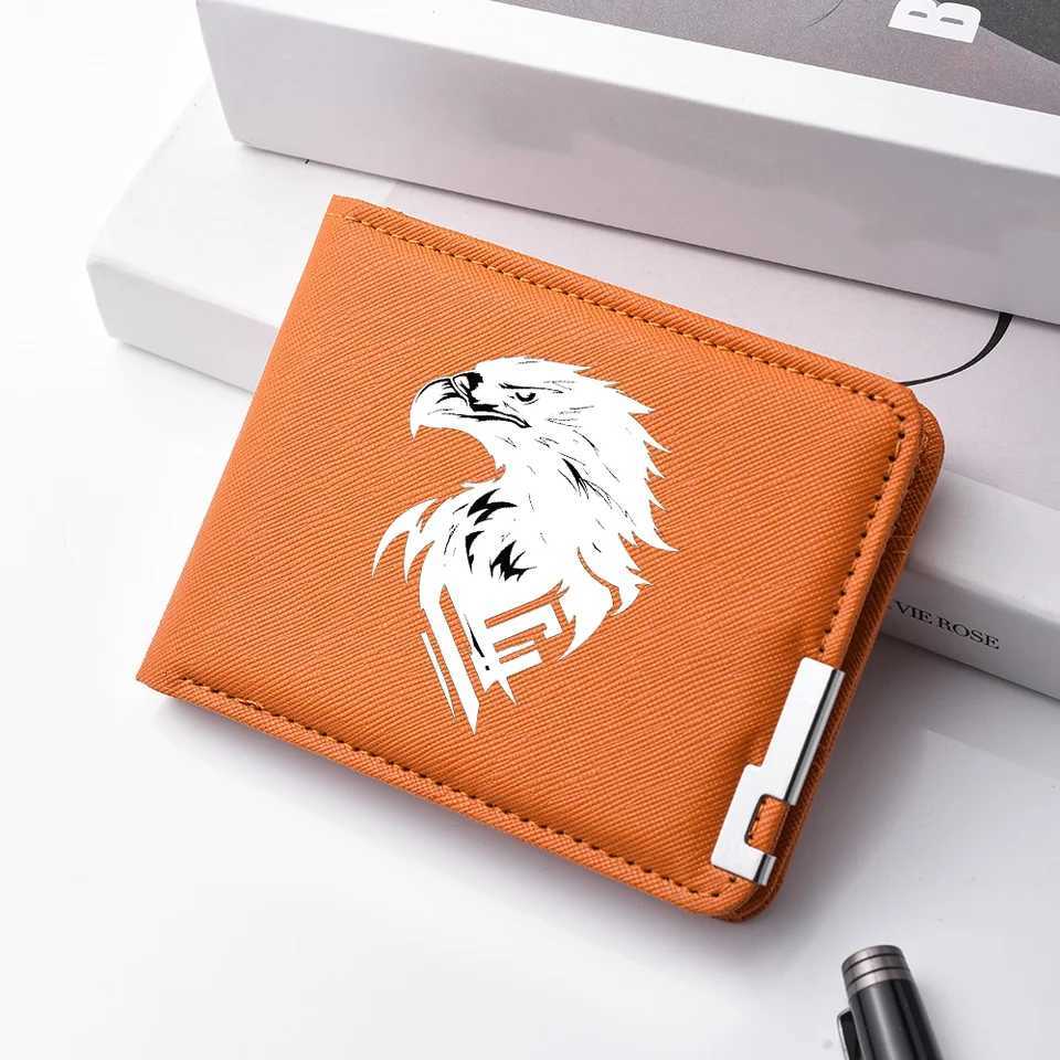 Mens Personalized PU Leather Wallet with Eagle Print Pattern Multi-Slot Short WalletT251119