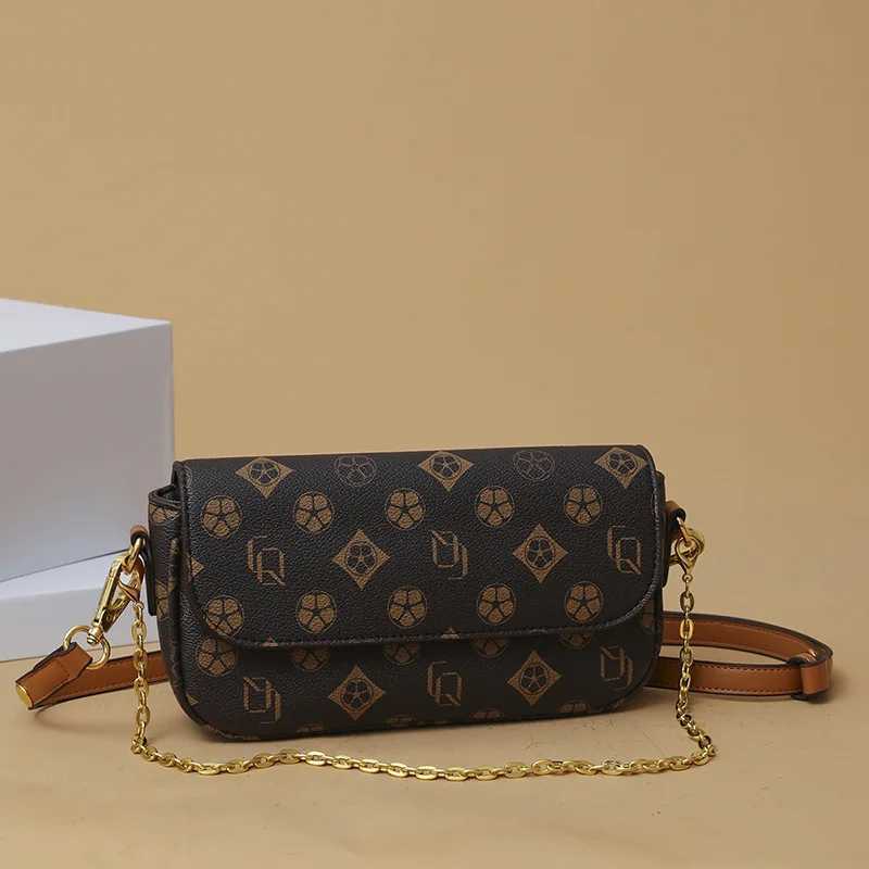 French style small bag European and American fashion print retro high-end versatile temperament single shoulder crossbody bagW251119