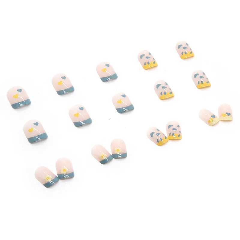 24Pcs/Set Artifical Seamless Removable Fake Nails Wearing Reusable Press-On Nails Ballerina Coffin Cute Kawaii False NailT251118T251119