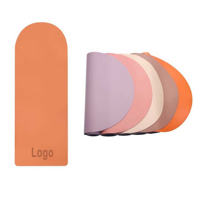 New colored Pilates mat 5mm anti slip laser curved arch PU rubber yoga matXJ250419