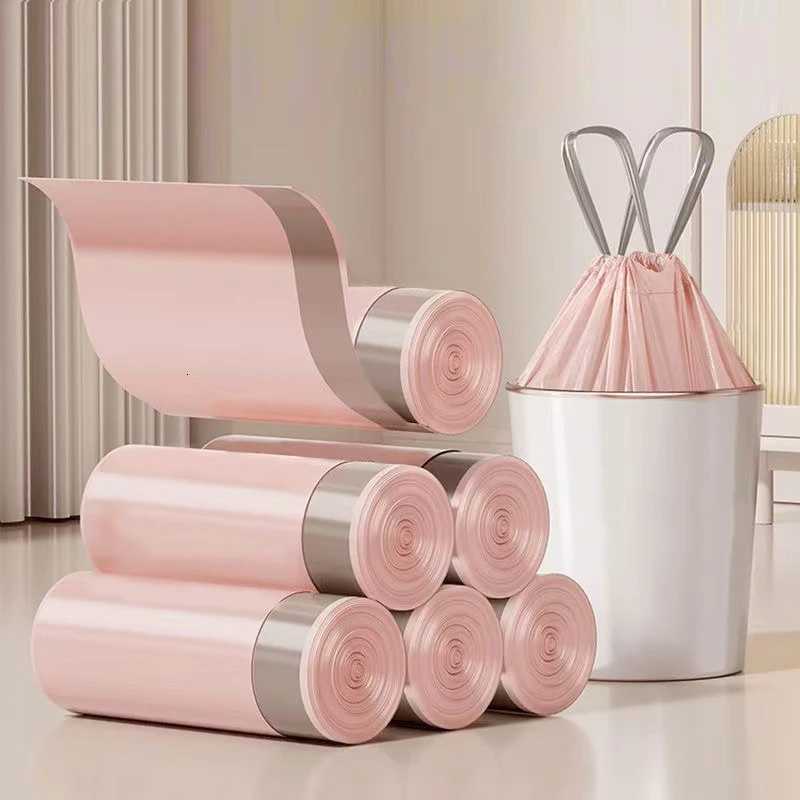 Drawstring Small Trash Bags 4 Gallon Thicken Drawstring Small Garbage Bags for Kitchen Bathroom Bedroom Home Office Trash C251119