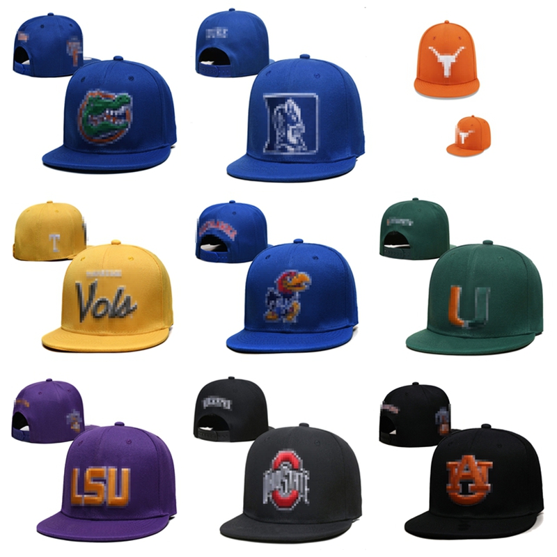 All Team Mix Color Fans NCAAA USA College Baseball Adjustable Hats Casquettes chapeus Men Womens One Size Vintage Flat Sport Snapback Caps Letters A N Bone Chapeau