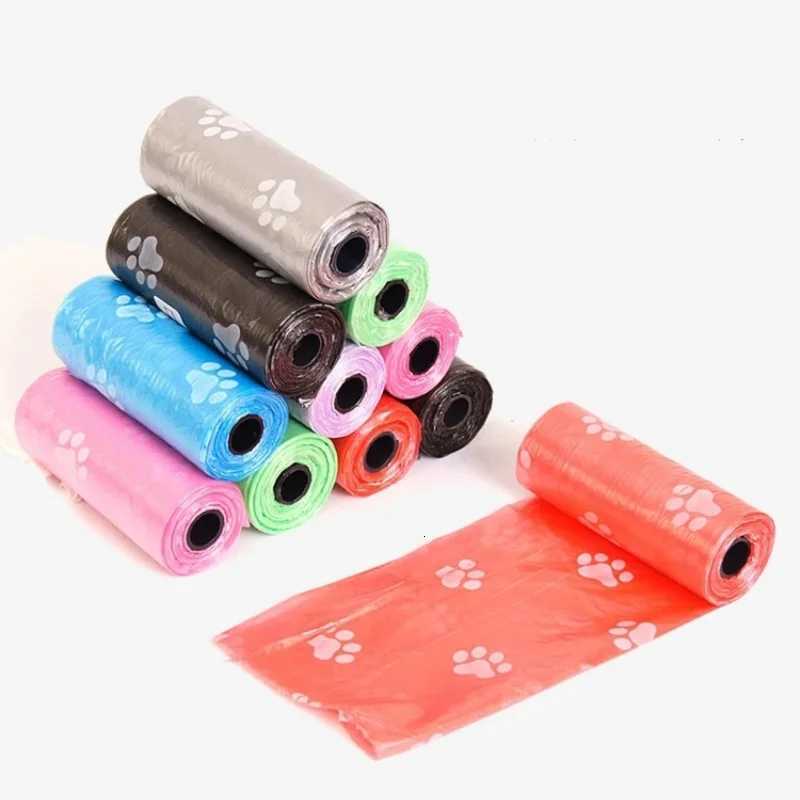 10Rolls Degradable Pet Dog Waste Poop Bag With Printing Doggy Bag Degradable Pet Waste Clean Poop Bag Dog Up Clean Bag Dispenser C2511195