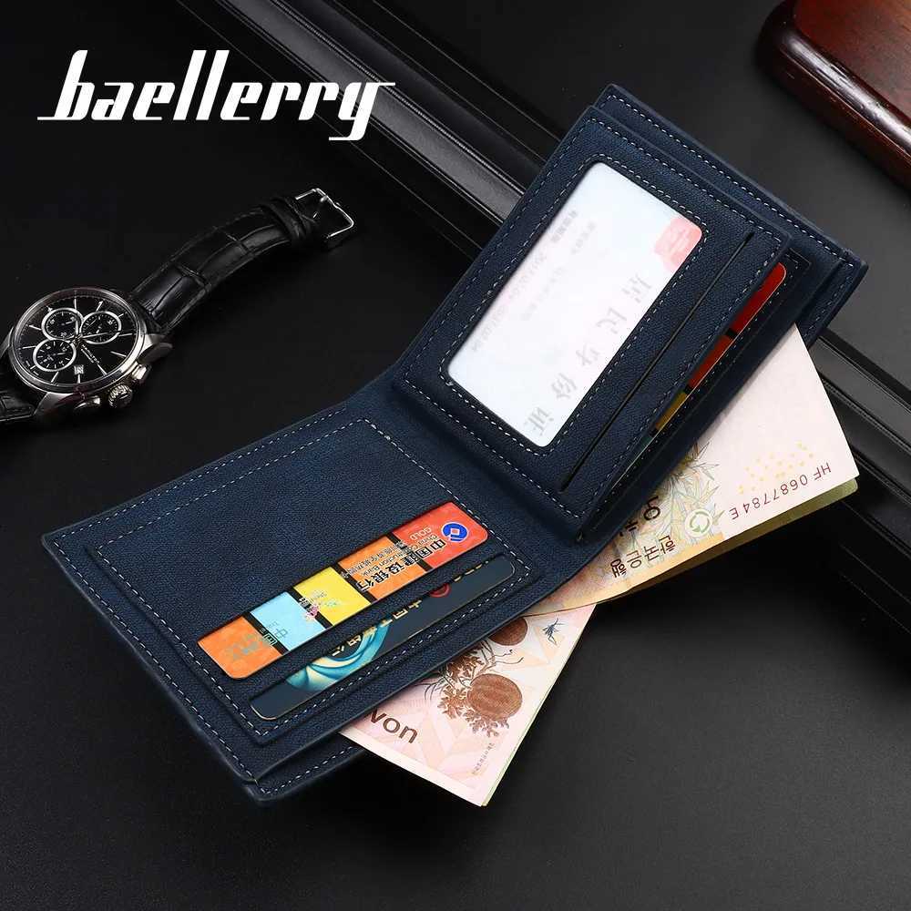 New Mens Short Wallet Business Contrast Open Multi-card Slot Ticket Holder Simple Zipper PU Leather WalletT251119