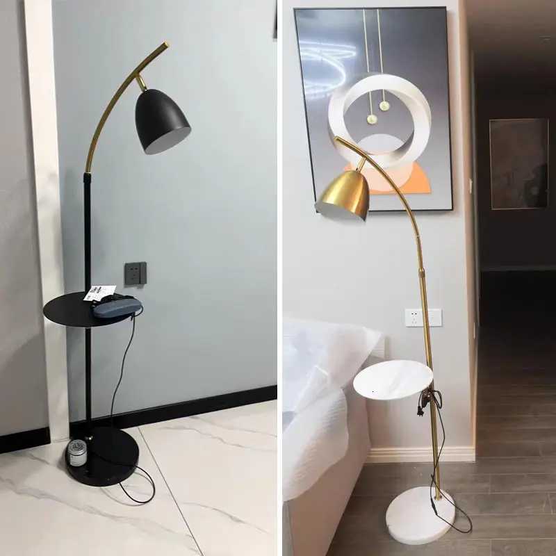 Living Room Led Floor Lamp Design Nordic Stand Light Home Decor Bedroom Bedside Sofa Lighting Fixture Fabric Lampshade Black M251119