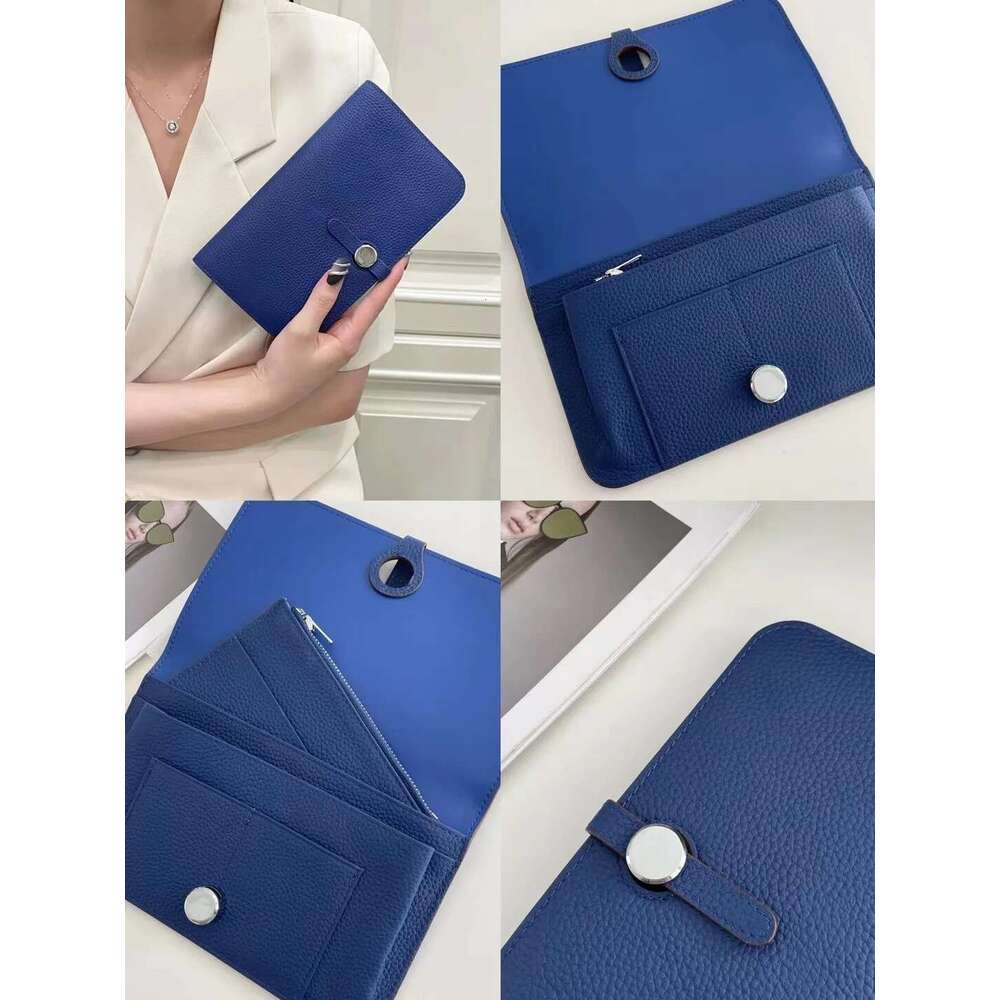 Genuine Leather Women Wallets Long Cowhide Purse High Capacity Gold/Sier Hasp Clutch Bag Brand Design Ladies Billfold
