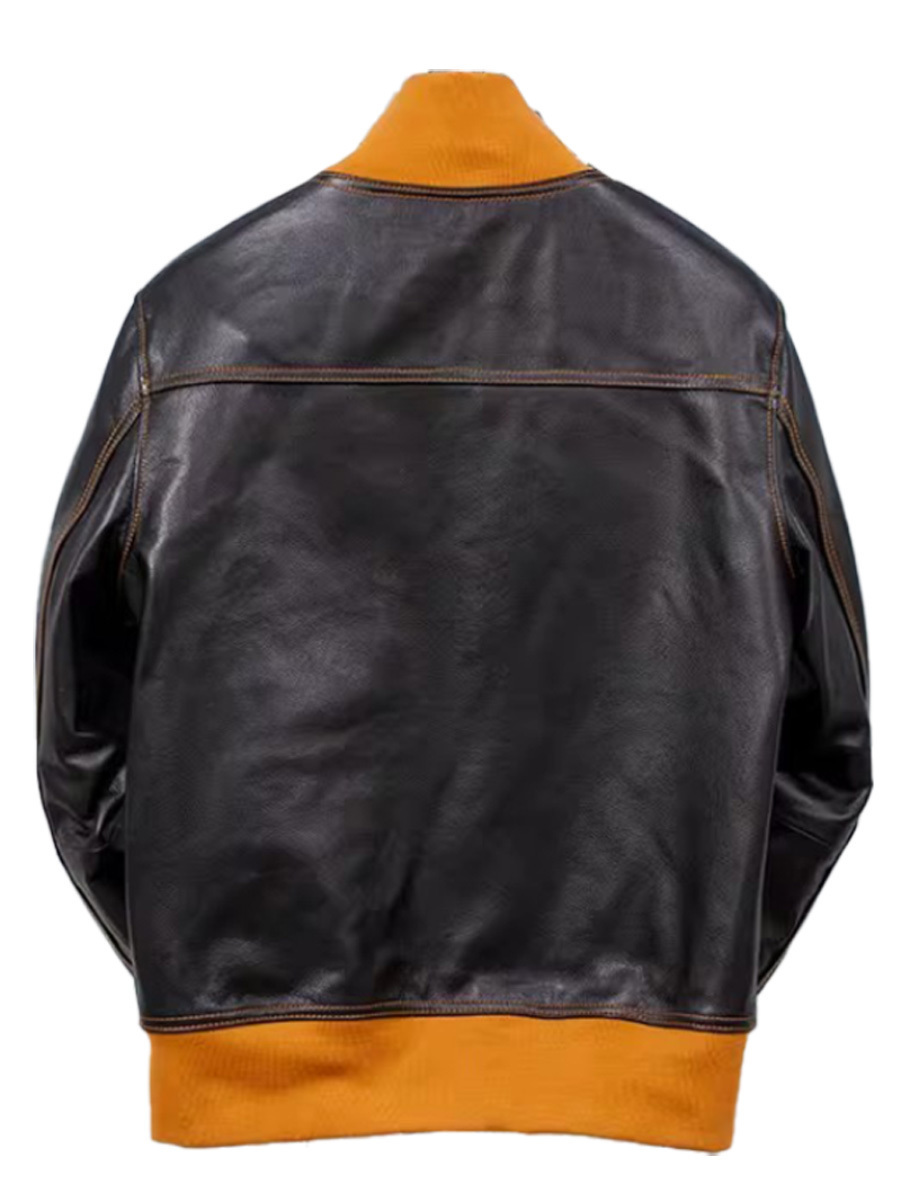 Read Description ! Asian Size Bronson Us Air Force Genuine Goat Skin Vintage Leather Jacket LJ201029