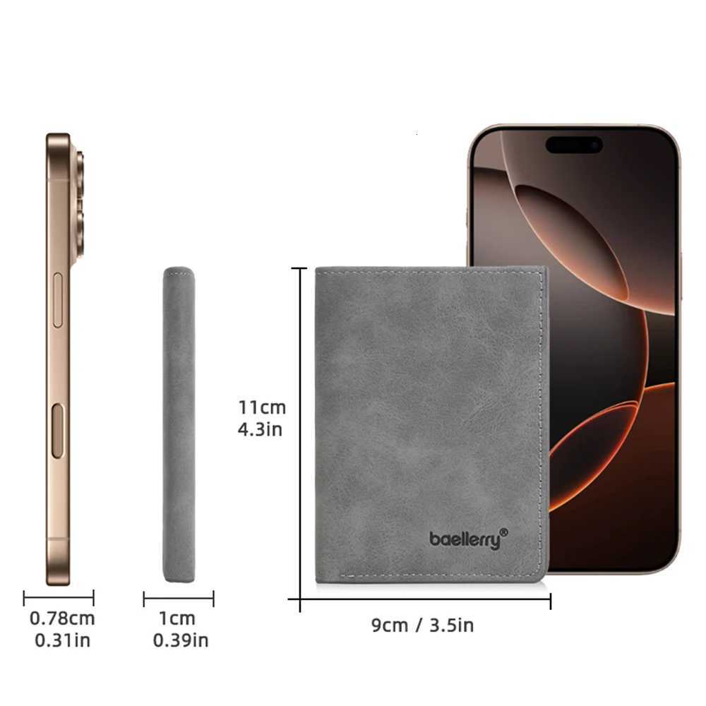 New Simple Mens Wallet Short Card Clips High Quality Thin Male Purses Photo Holder Frosted PU Wallet For MenT251119