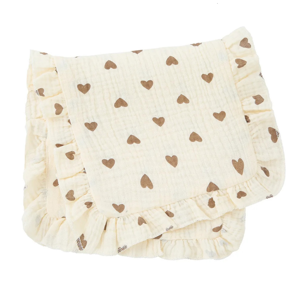 Wholesale plain weave ruffled Burp pads made of 100 pure cotton baby fabric 250414z