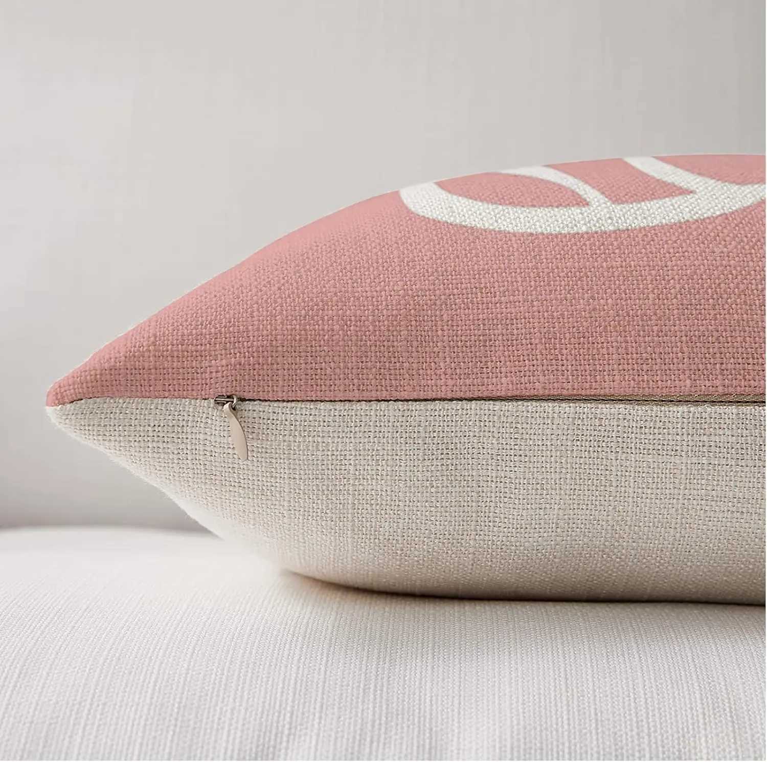 Pink Throw s Cover Decoration Outdoor Linen Cushion Covers Decorative for Bedroom Sofa Chair Bed GardenM251119