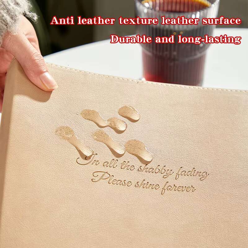 Hot Selg Square Soft Cover PU Leather Customized Student Imprinting Personalized Journals 368 Sheets Notebook