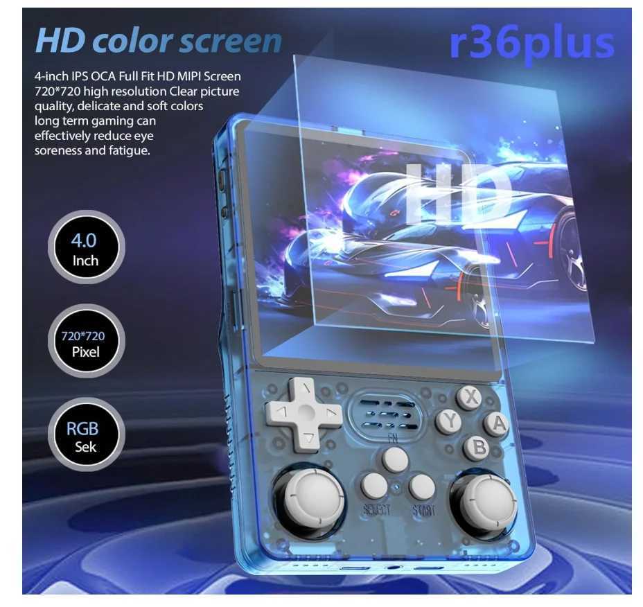 R36S Plus Handheld Game Console Emator 40 Inch IPS Sn Retro Portable Video Game Consola 128G R36 plus Gaming Player H251119