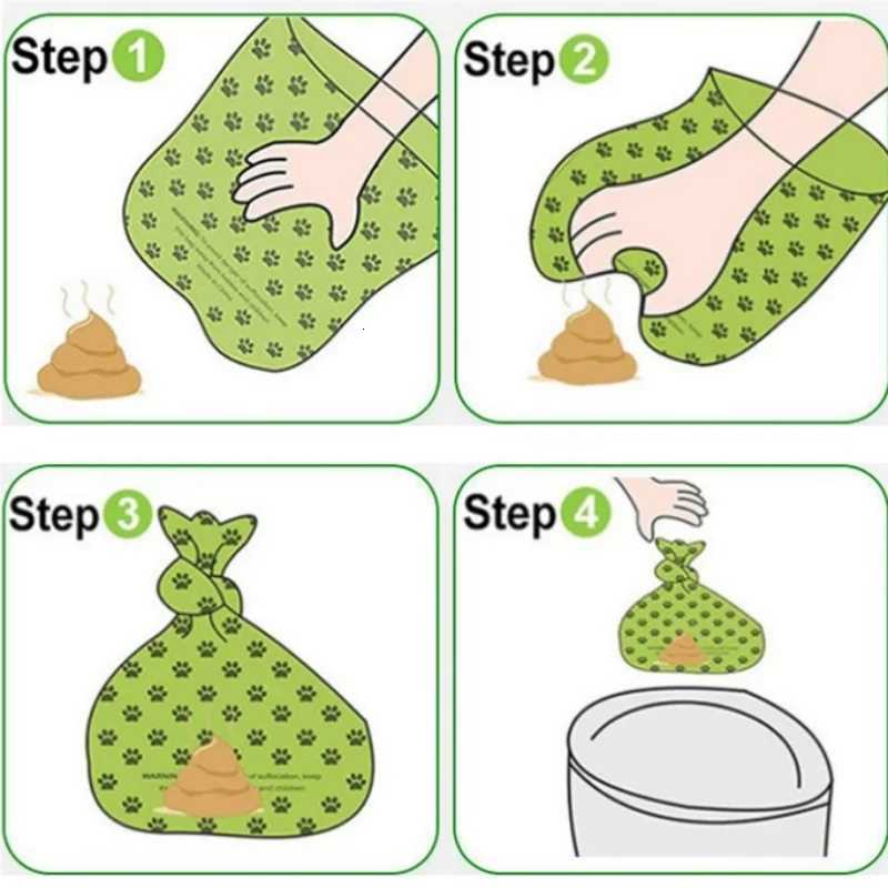 10Rolls Degradable Pet Dog Waste Poop Bag With Printing Doggy Bag Degradable Pet Waste Clean Poop Bag Dog Up Clean Bag Dispenser C2511195