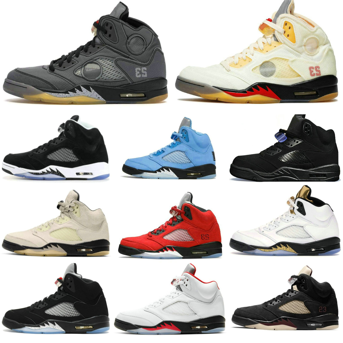 Jump Mans 5 J5 Basketball Sports Shoes Trainers Retroes Medium Soft Pink 5S UNC Sail Muslin Oreo White Cement Silver Black Metallic Reimagined What The Sneakers S69