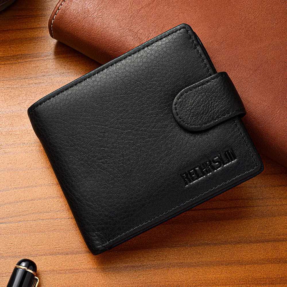 Genuine leather Mens Wallet Classic Style Short Multi-Card Wallet Coin Pocket Wallet High-End Minimalist wallet for MenT251119