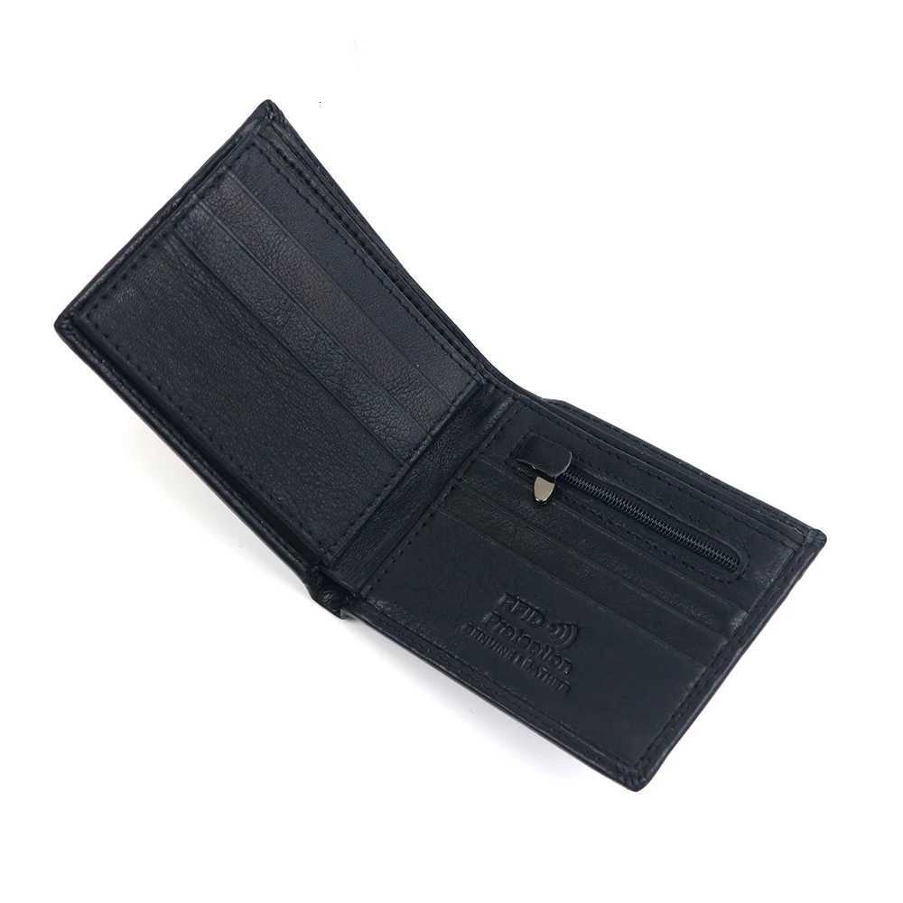 Customized name 100 top-grain cowhide mens wallet wallet card case short walletmulti-slot storage anti-theft card swipingT251119