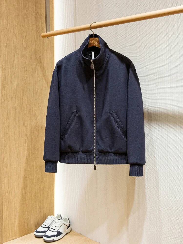 BLT Comfortable Modal Air Layer Spring Men's Zero Sense Stand-Up Neck Casual Sweater Jacket