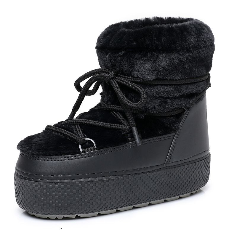 designer shoes Winter New Women's Snow Furry Basic Thick Sole Warm Short Boots with Removable Inner Sock Liner