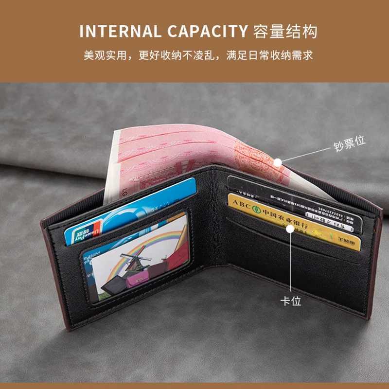 Mens Slim RFID Wallet - Compact Multi-Card Holder with Cash Coin Pocket Minimalist Front Pocket Money OrganizerT251119