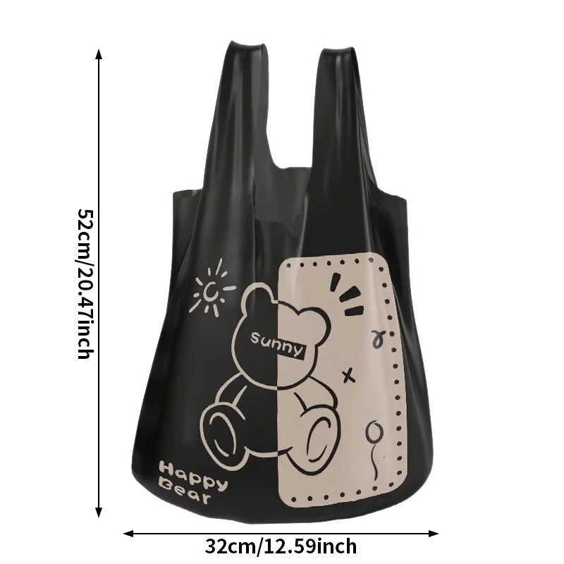 Cute Teddy Bear Garbage Bag for Home Use Extra Thick Portable Large Dormitory Vest Style Affordable Kitchen and Bathroom C251119