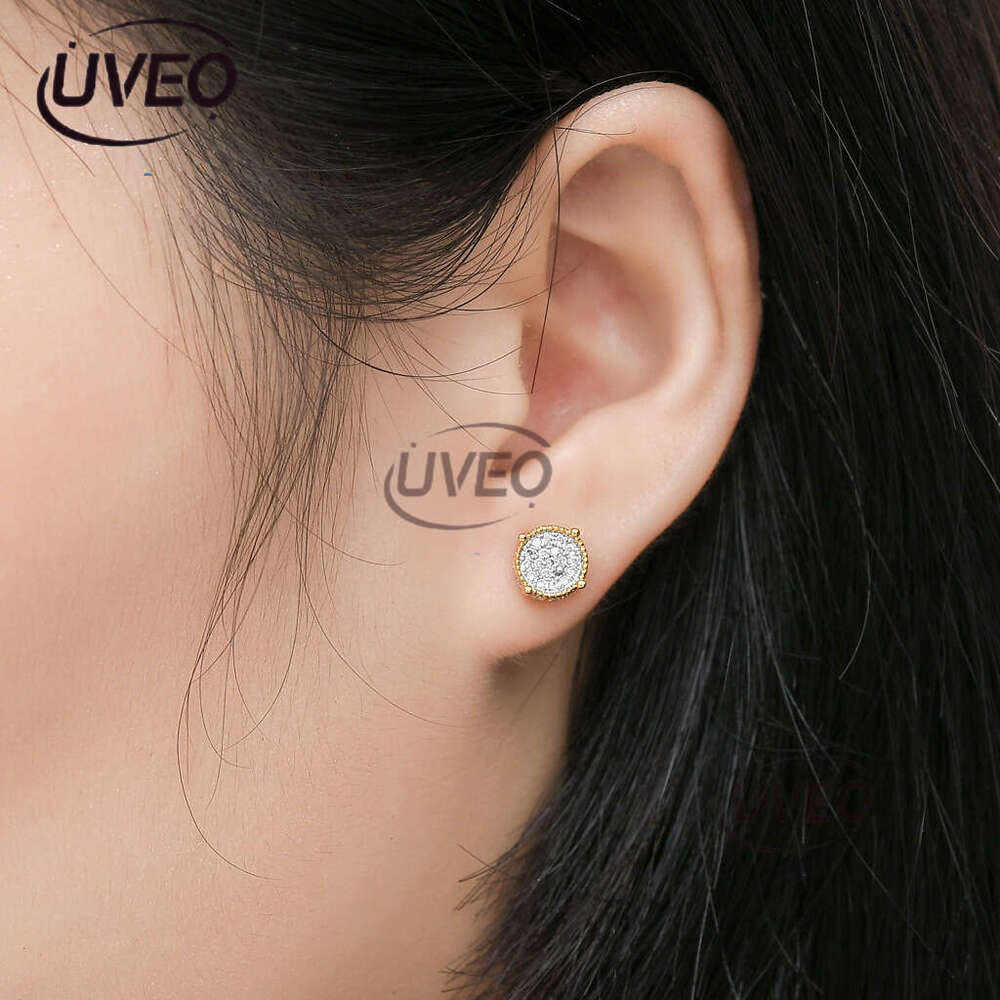 Luxury VVS Ice Moissanite S925 sterling silver stud earrings for men and women Free delivery