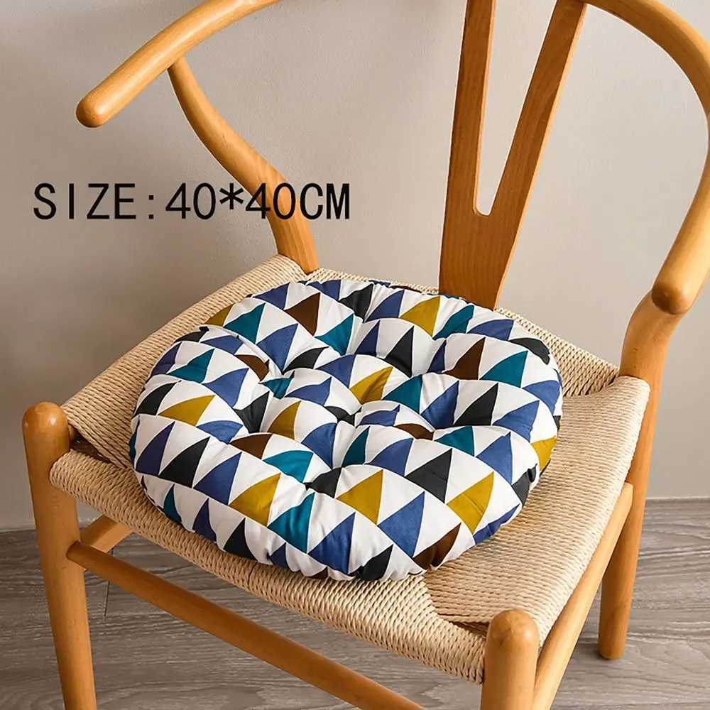 10styles 4040cm Thicken Dining Chair Cushion Warm Student Seat Cushion Non-slip Round Cushion Student Office CanteenM251119