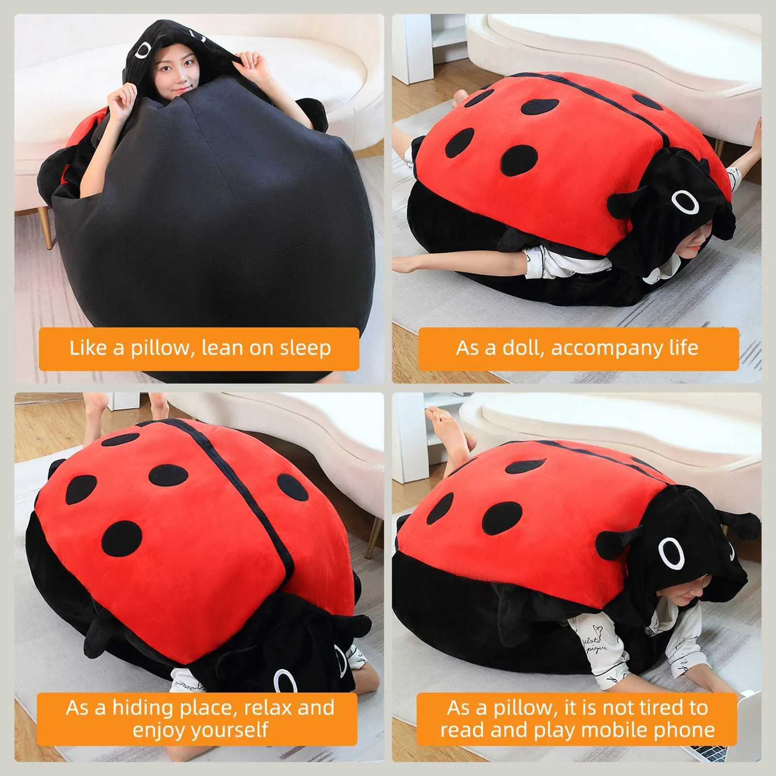 Wearable Ladybug Cute Warm Sleeping Wearable Plush Removable Oversized 60cm/23in Giant Wearable Ladybug for ChildrM251119