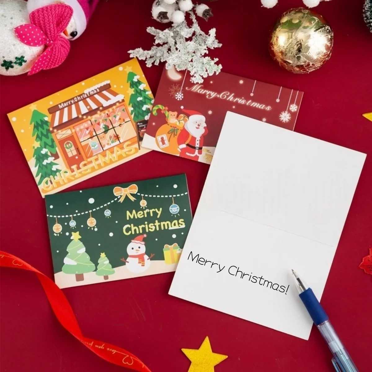 12/24/36 Pack Foiled Glittery Assorted Christmas Cards with Envelopes and Stickers Blank Holiday Greeting Card SetXmas Gift G251119