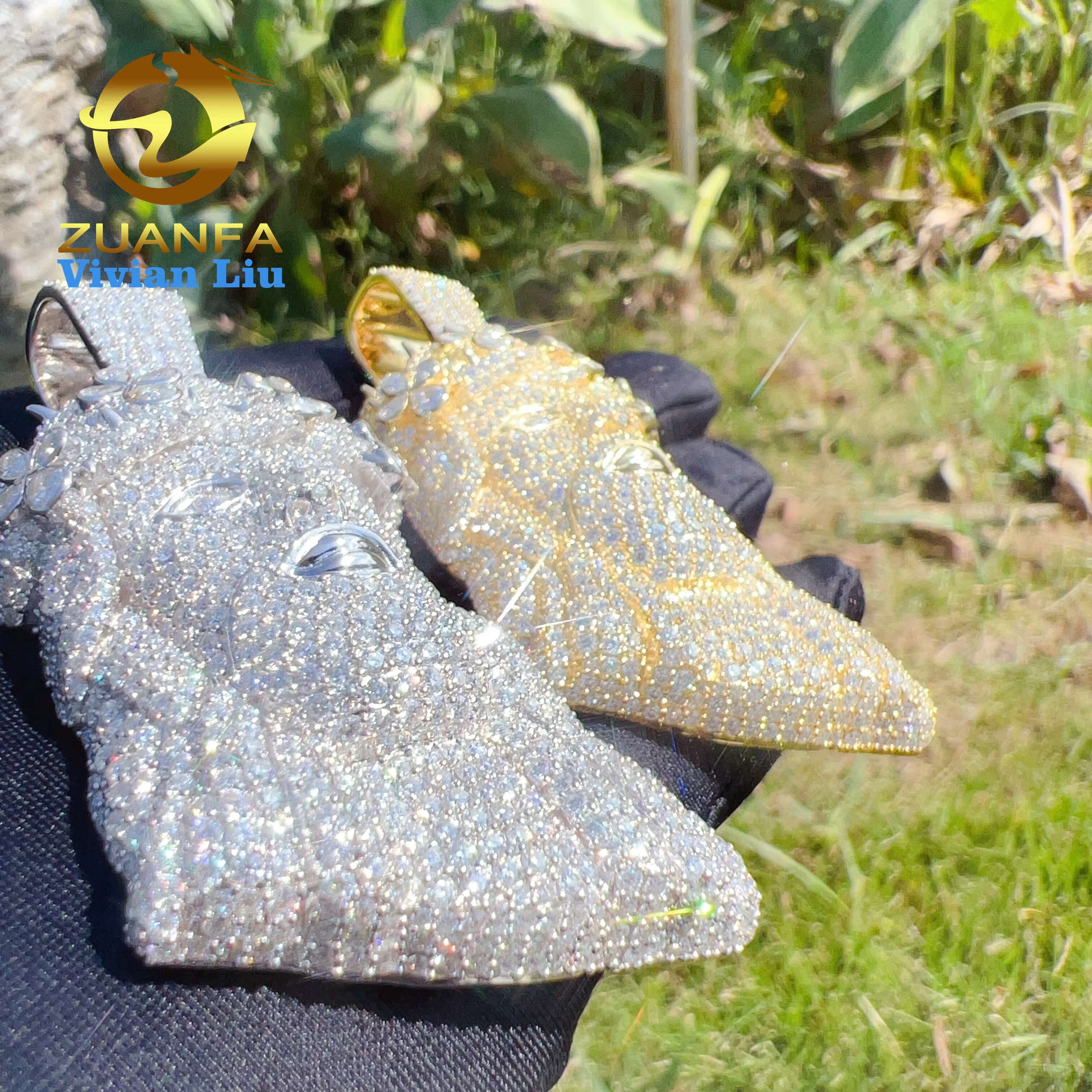 Wholesale Price 925 Sterling Silver Iced Out Custom Vvs Moissanite Hip Hop Jesus Pendant