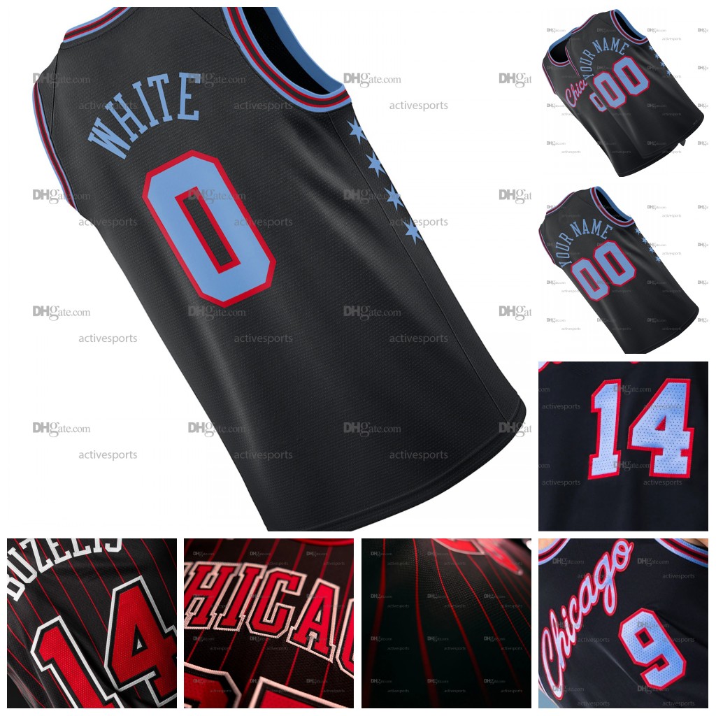 Mens Womens Youth 0 White Basketball Jersey Giddey Collins Huerter Okoro Vucevic Stitched Name number