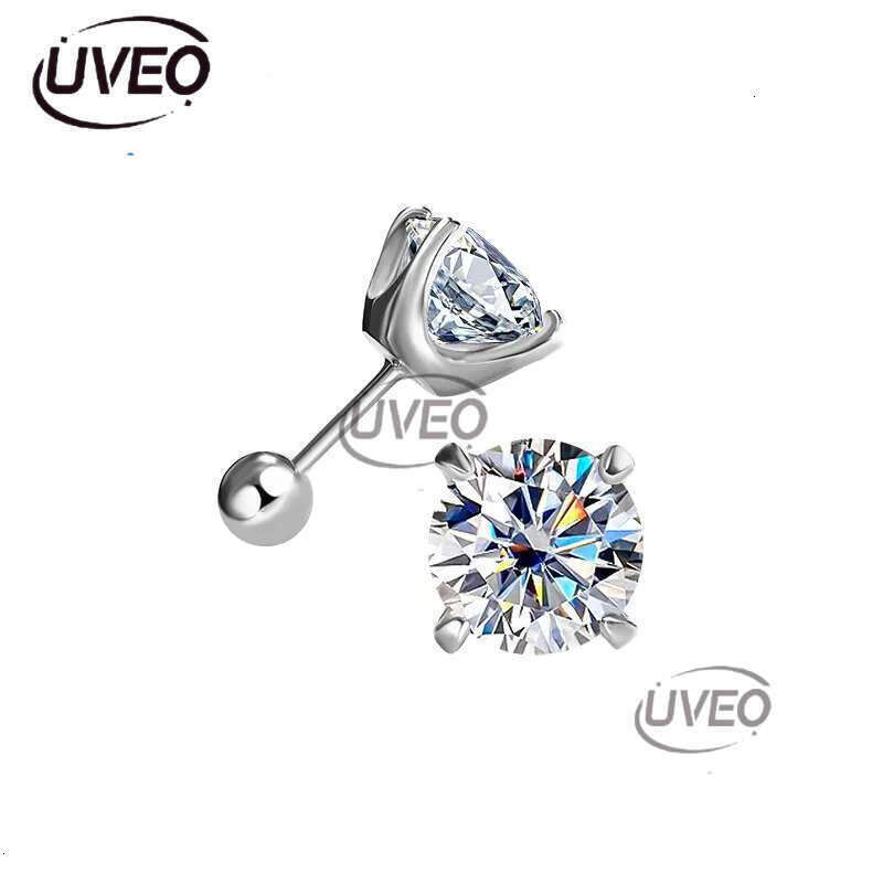 stud designer for women men solid sterg sier pass dia tester with certificate VVS1 D color moissanite earrings jewelry woman gift