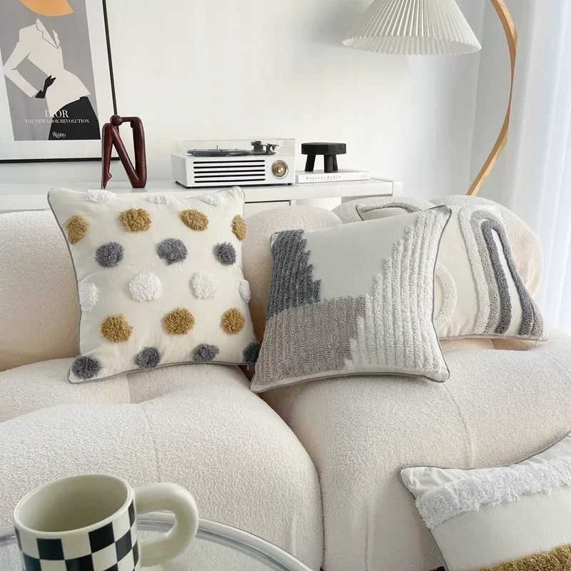 Cotton Linen Bohemian cases Sofa Living Room Home and Decoration Cover Bedside Backrest Tassel Cushion CoverM251119