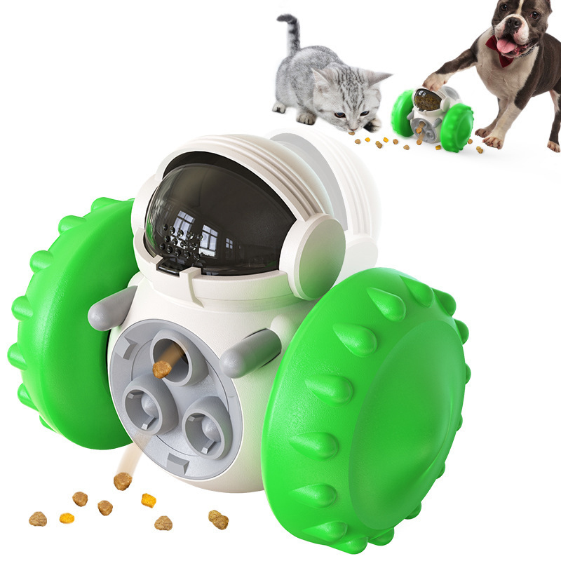 Pet Food Tumbler Slow Feeding Toy - Durable Interactice Treat Dispenser for Dogs & Cats