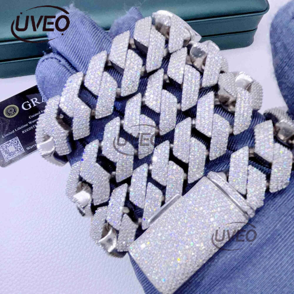 Necklace Designer Jewelry Cuban k Chain Custom Vvs Moissanite Iced Out Sterg Sier Pass Dia Test Hip Hop Chains for Men Jewelery c4b0 ce7faf
