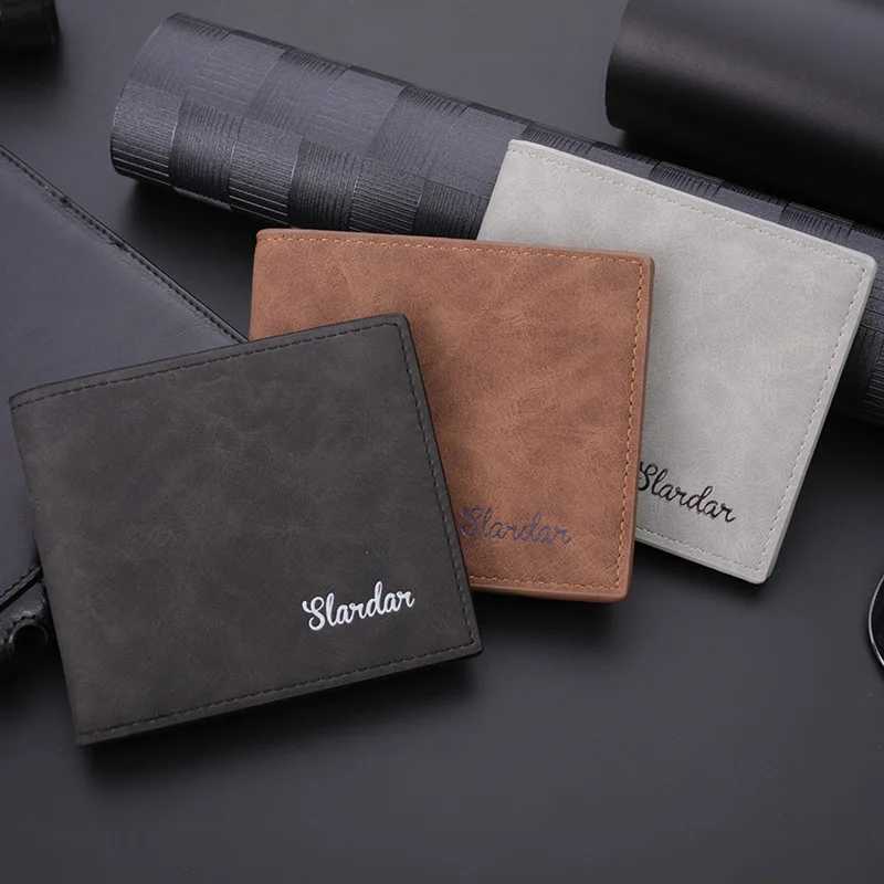 Mens ultra-thin retro wallet student casual business wallet fashionable personalized soft leather wallet youth versionT251119