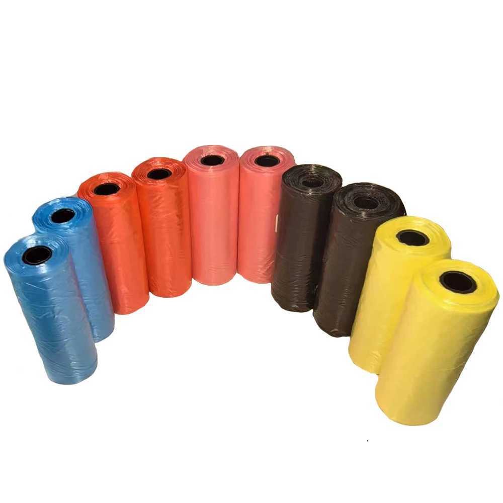 5/10 Rolls Dog Poop Bag Disposable Portable Pet Pick Up Tools solid color Garbage Waste Bags Outdoor Cleaning Bag Pet Supplies C251119