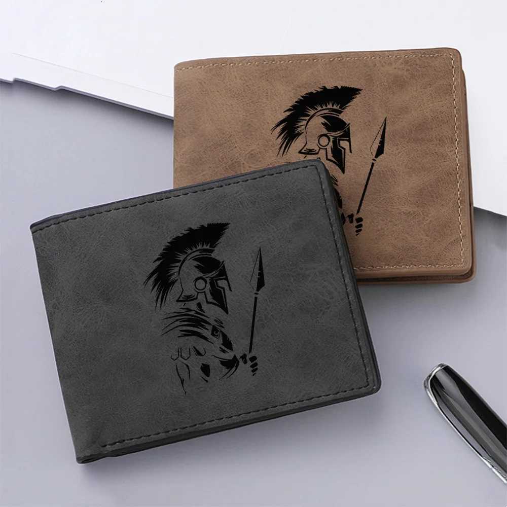 Mens Short Wallet PU Leather Vintage Thin Credit Card Holder Black Compact WalletT251119