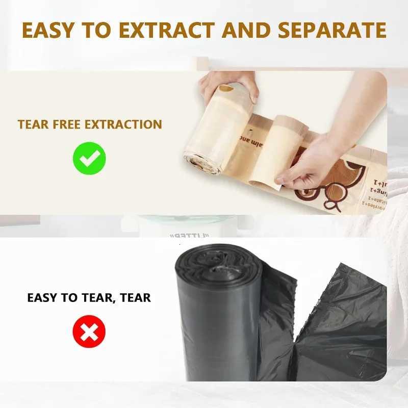 Drawstring Garbage Bag Large Capacity Handheld Trash Bag with cartoon Printed Garbage Pouch Trash Can Liners Thickened Waste Bag C251119