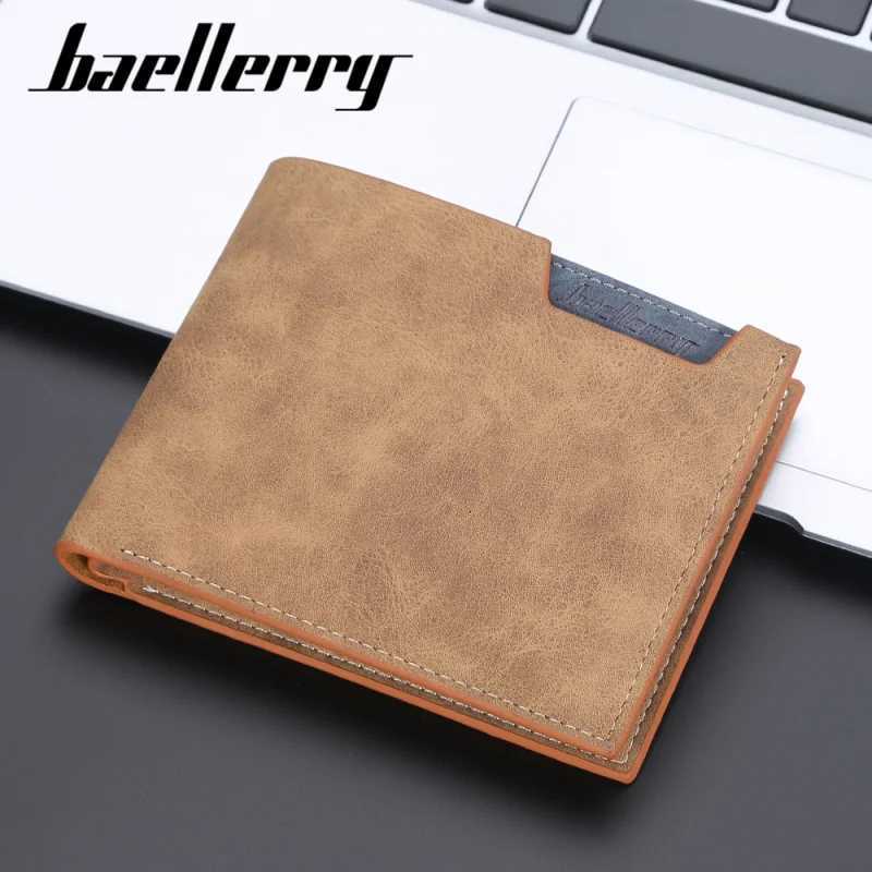 New Mens Short Wallet Multi Card Slots Open Leather Clutch Matte YoungT251119