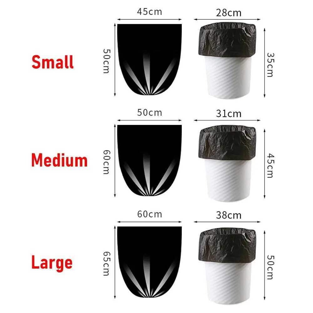 30Bags/Roll Disposable Garbage Bag Trash Can Bin Small Medium Large Rubbish Bag Points Off Black Plastic Bags Bathroom Kitchen C251119
