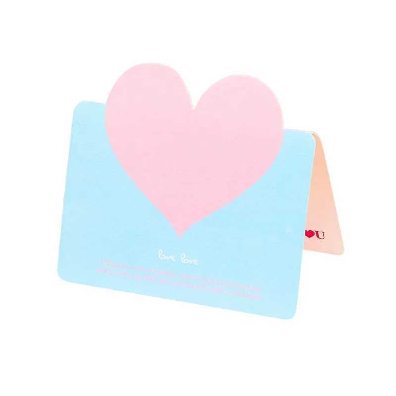 40Pcs Romantic LOVE Heart Postcard Greeting Card Valentines Day Gift Card Wedding Invitations Card Thank You Message Cards G251119