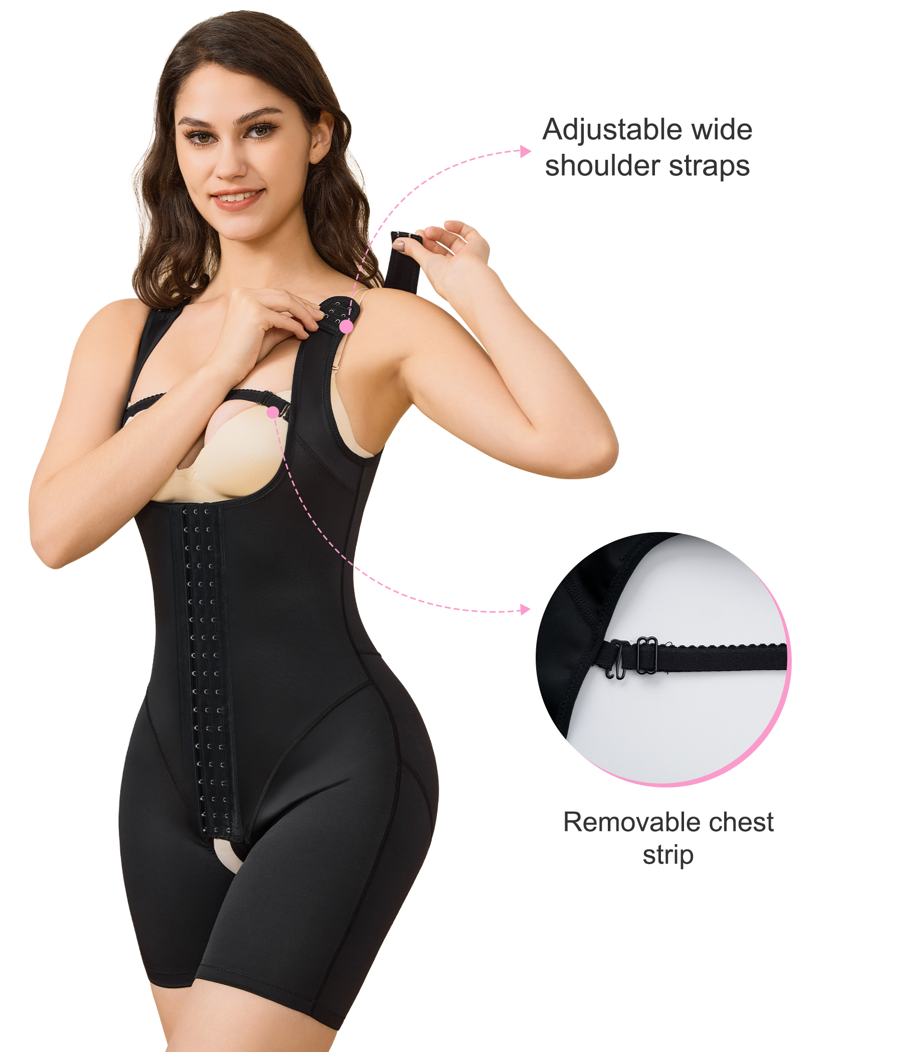 Sexy Bustier Corset Plus Size Body Shapewear Black Color Women Slimming Corset 3XL Waist Corset Body Shapewear Seamless Shaper Slimming Bodysuit Tummy