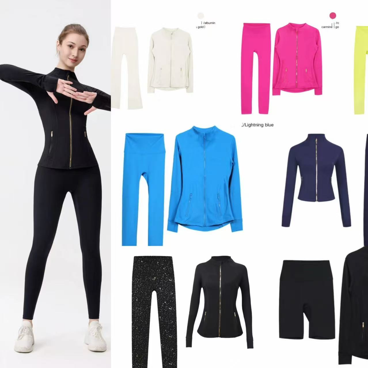 Women Yoga Jacket Define Workout Sport Coat Fitness gold zipper Jacket Sports Quick Dry Activewear Top Solid Zip Up Sweatshirt Sportwear Hot Sell Sweatshirt