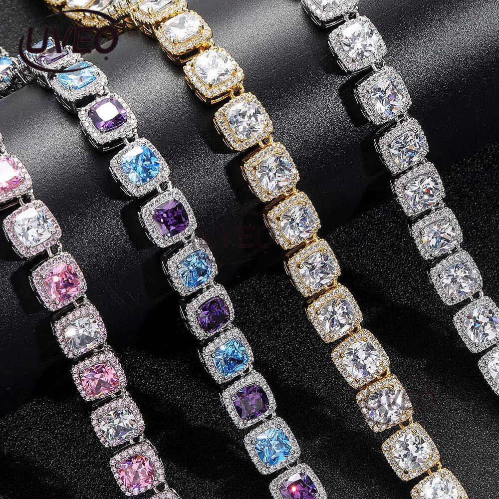 Designer Hip Hop Rock Candy 10mm ice out VVS Moissanite Men Women's Necklace Tennis chain Free delivery