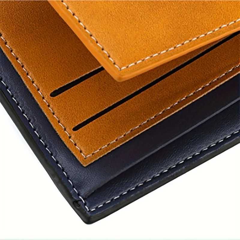 Mens Deer Embossed PU Leather Wallet Multi Card Slot Short trifold Removable Insert Wallet for StudentsT251119